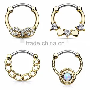 Nose Piercing Septum Clicker Ring Helix Cartilage Ear Piercing thumbnail-1
