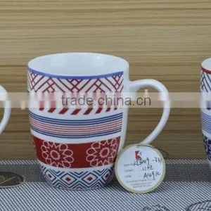 11OZ Colorful Flower Design Full Decal Print Coffee Cups, Shiny Surface New Bone China Mug, KL8009-329 thumbnail-3