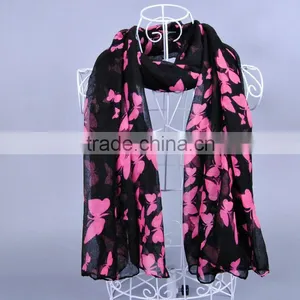 ButterFly Women Scarf Voile Scarves 180*90 Pashmina thumbnail-4
