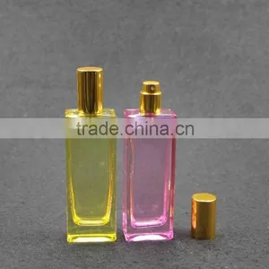 50ml Square Colored Spray Perfume Glass Bottle in Stock Quality Choice thumbnail-2