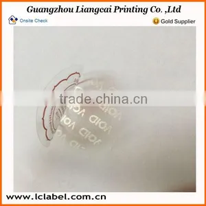 Colorful Print Pvc Sticker Void Logo Transperant Pvc Void Sticker thumbnail-4
