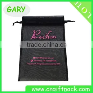 Black Organza Bag for Virgin Human Hair Extension Packaging thumbnail-3