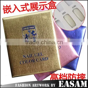 2015 Newest 120 Space PU Leather Nail Art Salon Color Chart Nail Gel Polish Display Book thumbnail-1