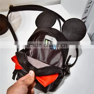 Mic-key Bow Beautiful Schoolbags Teenage High School Backpack for Girls thumbnail-6