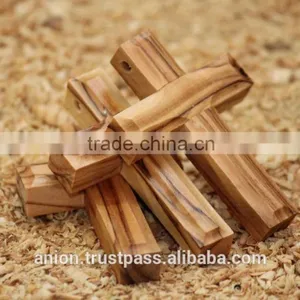 Olive Wood Small Carved Cross thumbnail-3