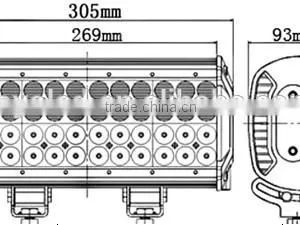 12" 12 Inch 144W Led Light Bar,offroad Light Bar Quad Row,4 Row Giant Light Bar thumbnail-2