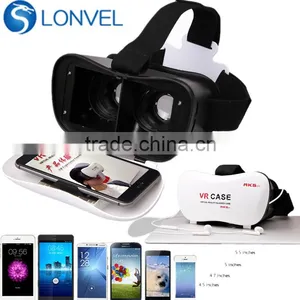 2016 Head Mount Plastic VR BOX 2.0 Version VR Virtual Reality Glasses Cardboard 3D Game Movie for 4.7" - 6.0" Smart Phone thumbnail-1