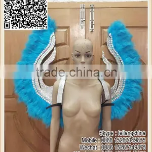 Wholesale Colors Samba Carnival Dress Up Cheap Costume Feather Angle Wings thumbnail-2