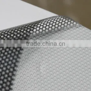 Black Glue Pvc One Way Perforated Adhesive Vinyl for Bus Window thumbnail-1