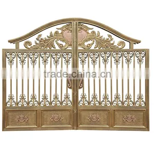 2015 Decorative Remote Control Luxury Wrought Iron Gates Garden Gate thumbnail-4