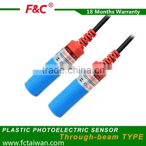 M18 NPN NO Through-beam Waterpoof Photoelectric Sensor With CE thumbnail-1