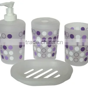 Eco-Friendly Feature and Plastic pp Bathroom Set With Plastic Soap Dispenser thumbnail-1