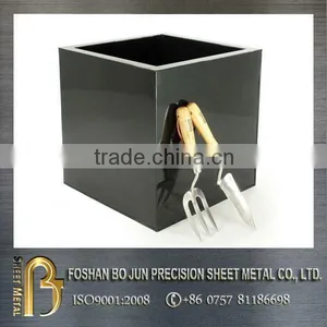 China Wholesaler Customized Polished Steel Powder Coated Flowerpot, Metal Planter Fabrication thumbnail-1