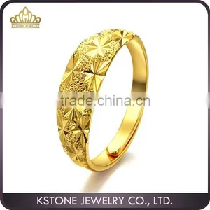 KSTONE High Quality Material Cooper Plating Latest Gold Wedding Ring thumbnail-1