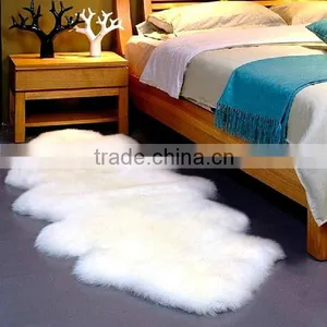 Hot Selling 100% Wool Sheared Plush Sheep Fur Skin Rugs Merino Fur Blanket 110*65cm thumbnail-1