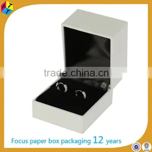 White Mini Cheap Manufacturer Jewelry Velvet Box thumbnail-5