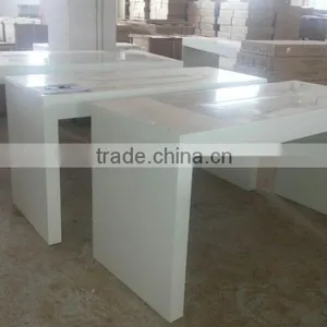 Solid Surface Bar Table Artificial Marble Restaurant Table ,coffee Shop Tables and Chairs thumbnail-2