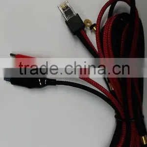 Nylon Cables With Alligator Clips to RJ11 6P6C Connector Test Replacement Cord thumbnail-2