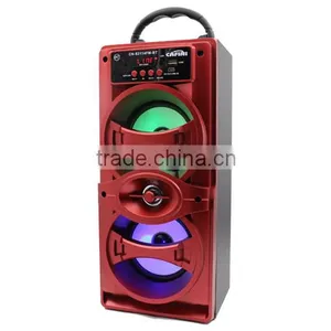 Portable Bluetooth Wooden Speaker With Flashlamp, Color Lights fm Speaker thumbnail-2
