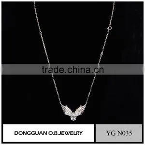 925 Sterling Silver Lucky Jewelry Necklace Fashion Rhodium Plated Chain Necklace From China thumbnail-2