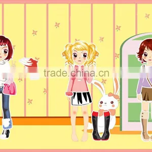 Best Seller Promotional Dress up Fridge Magnet Customized PVC Dress up Magnet Magnetic Dress up Gifts thumbnail-4