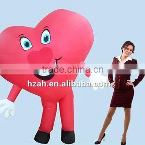 Lovely Inflatable Smiling Heart-shape Costume for Wedding Decoration thumbnail-2
