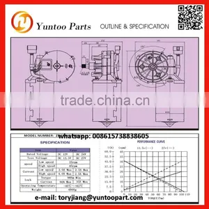 High Performance 24v Bus Wiper Motor ZD1835-ZD2835 thumbnail-2