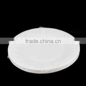 Hottest Sellign 8 Inch 9inch 7inch Disposable White Round Paper Plate for Party Wedding thumbnail-1