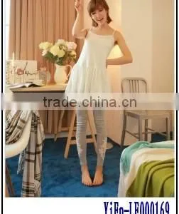 Stock Leggings For Women Long Leg Cotton Gray Lace Women Leggings thumbnail-1