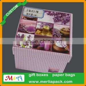 Handmade Hand Painted Cute Candle Box Paper Mache Trinket Floral Boxes thumbnail-1