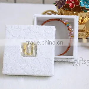Elegant Wedding Jewelry Box for Sale With Beaded Name Plate of U thumbnail-1