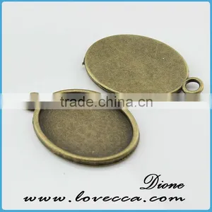 DIY Kits- 25mm Round Trays, Glass, and Chains. Photo Pendant Trays Cabochon Kits. Vinatge-Antique Bezel Settings thumbnail-2