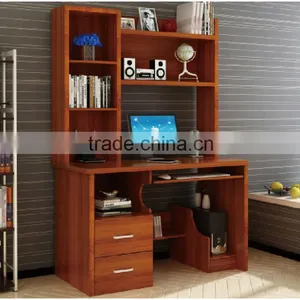 Modern Style Wood Computer Desk With Bookshelf thumbnail-1
