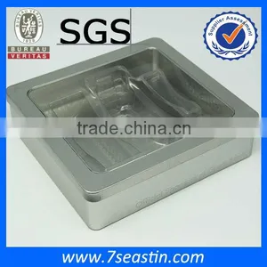 Pantone Color Paint Big Square Metal Cosmetic Tin Box/can With Window Lid thumbnail-3