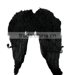 Black Feather Fallen Angel Fairy Wings thumbnail-2