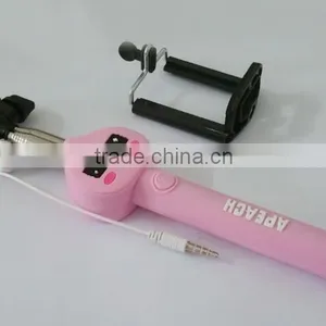 Hot Selling Cartoon Selfie Monopod Stick With Shutter Button Remote Control Phones Selfie Stick thumbnail-4