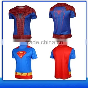 2016 New Style 100% Polyester Dry Fit Superhero t Shirts for Men thumbnail-6