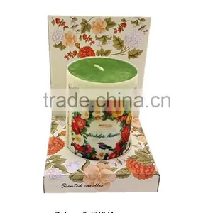 New Gift and Crafts Candles , Custom Printing Wrapped Scented Candle Wax thumbnail-4