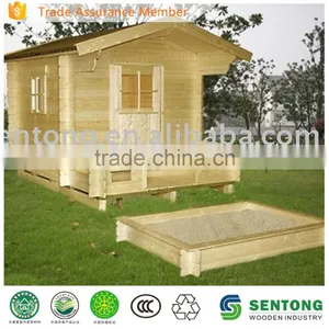 Outdoor Wooden Playhouse With Sandbox thumbnail-1
