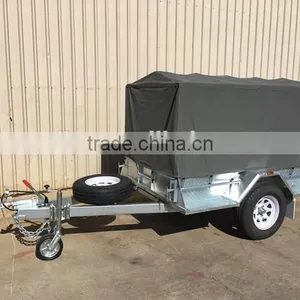 Galvanized Tandem 8X5 Trailer With Canvas Tops thumbnail-3