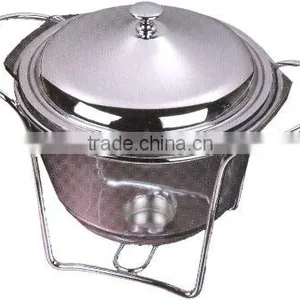 Round Soup Warmers With Chrome Line Stand thumbnail-1