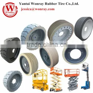 Solid Tire Scissor Lift Wheel for Scissor Lift Elevator Genie,JLG Etc. thumbnail-1