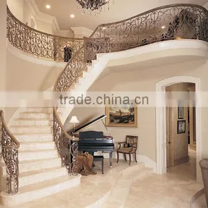 Hot Sale Wrought Iron Straight Staircase Easily Install Factory Manufacture thumbnail-5