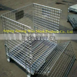 Heavy Duty Galvanized Stackable Foldable Storage Container thumbnail-1