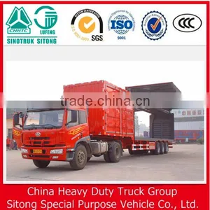 50ton 60ton 3 Axles Steel Van Semi Trailer/Box Container Semi Trailer thumbnail-1