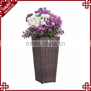 Outdoor & Indoor Decorative Resin Wicker Different Types Flower Pots thumbnail-2