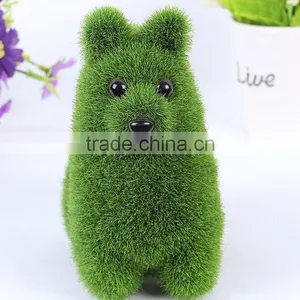 Creative Potted Decor Handcraft Flocking Artificial Alpaca Animals thumbnail-1