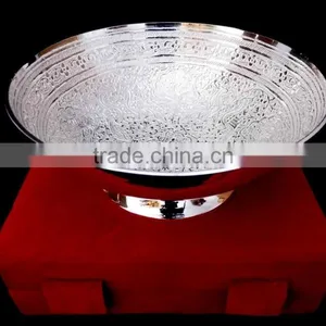 Promotional Gift New Year Gift Beautiful Silver Plated Brass Bowl thumbnail-2