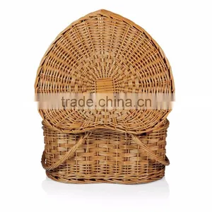 Wholesale Heart Shape Wicker Basket With Handle, Wicker Basket Made in China thumbnail-2