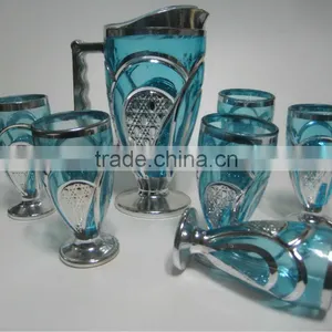 7pcs of Gold Plated Glassware Sets thumbnail-1